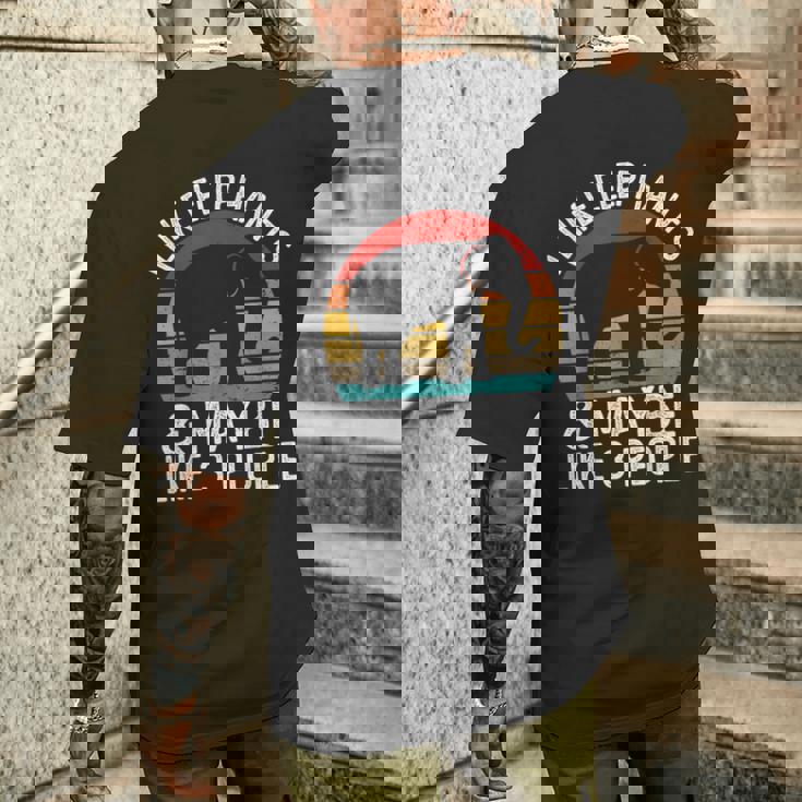 I Like Elephants And Maybe Like 3 People シャツ 象 メンズTシャツ バックプリント 彼への贈り物