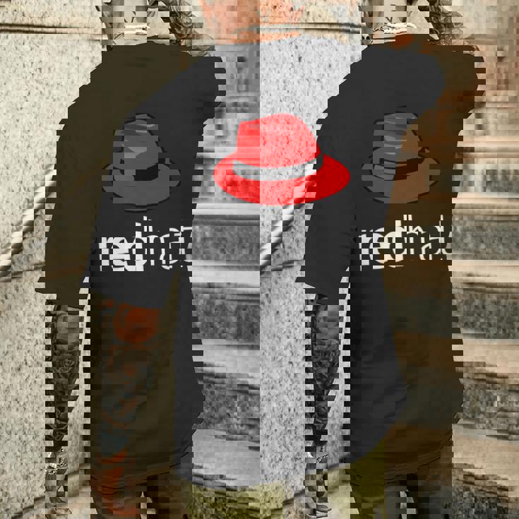 Linuxレッドハット愛好家tシャツペンギンタックスオープンソースos メンズTシャツ バックプリント 彼への贈り物