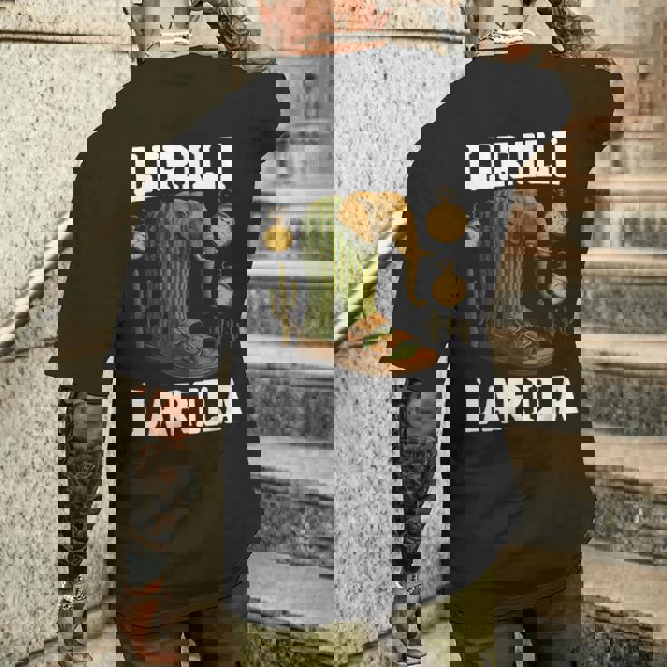 Lirili Larila 象 砂漠 面白い ミーム イタリアン ブレイン ロット メンズTシャツ バックプリント 彼への贈り物