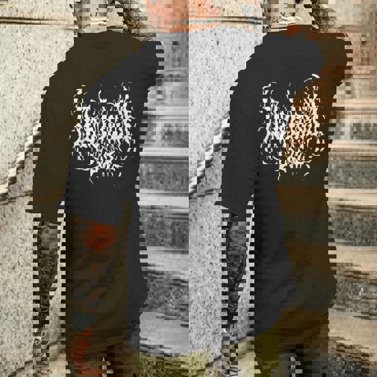 Live Life Laugh Love デスメタルスタイル メンズTシャツ バックプリント 彼への贈り物