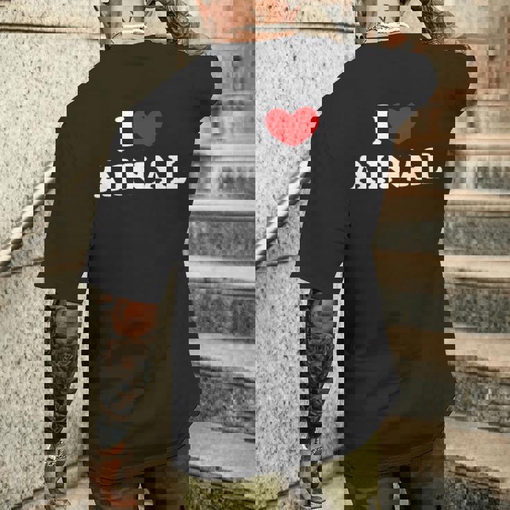 I Love Ainal 私は愛する Ainal メンズTシャツ バックプリント 彼への贈り物