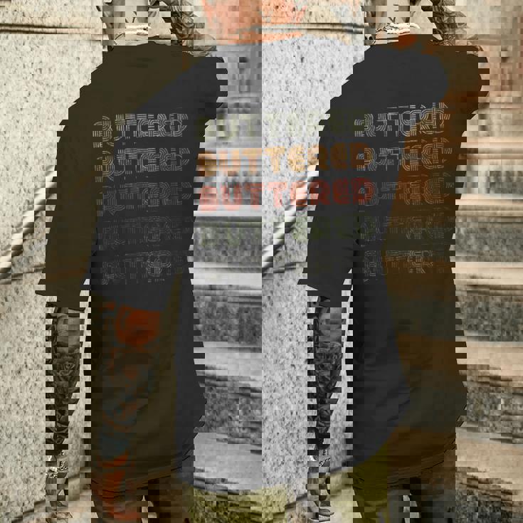 Love Heart バターtシャツ グランジ ビンテージスタイル ブラック バター入り メンズTシャツ バックプリント 彼への贈り物