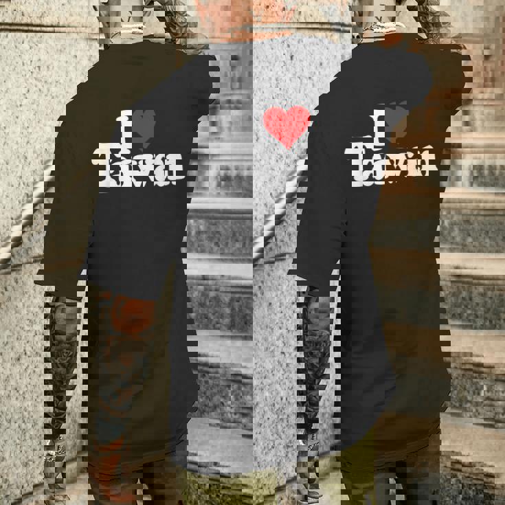 I Love Heart 台湾フォルモサ 台湾文化 メンズTシャツ バックプリント 彼への贈り物