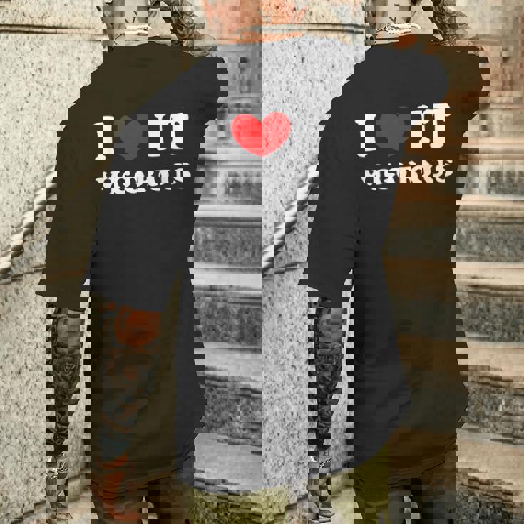 I Love Itigorous 私はそれが元気であるのが大好きです メンズTシャツ バックプリント 彼への贈り物