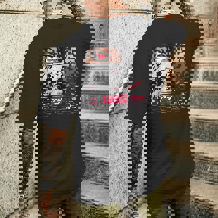 I Love Japan Culture Enjoy Cool Japan Illustration Fashion メンズTシャツ バックプリント 彼への贈り物