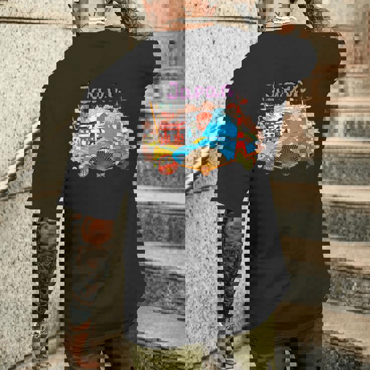 I Love Japan Nature & Culture Tokyo Japan Graphic メンズTシャツ バックプリント 彼への贈り物