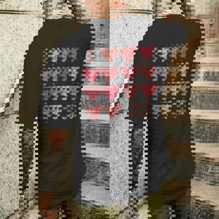 I Love Jj シャツ ハート グルービー パーソナライズ Jj メンズTシャツ バックプリント 彼への贈り物