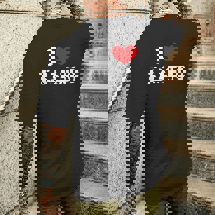 I Love Kaho 私は愛する Kaho メンズTシャツ バックプリント 彼への贈り物