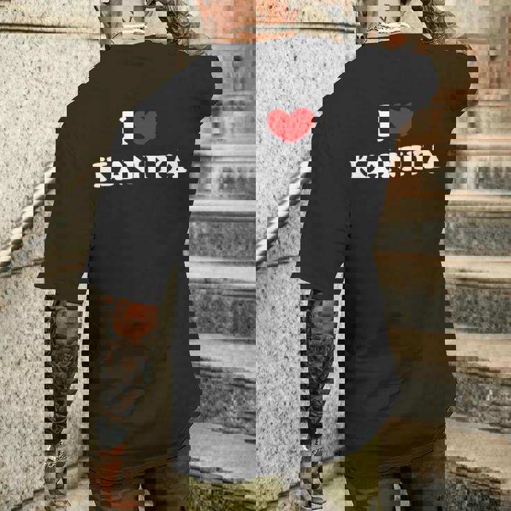 I Love Kaniya 私は愛する Kaniya メンズTシャツ バックプリント 彼への贈り物