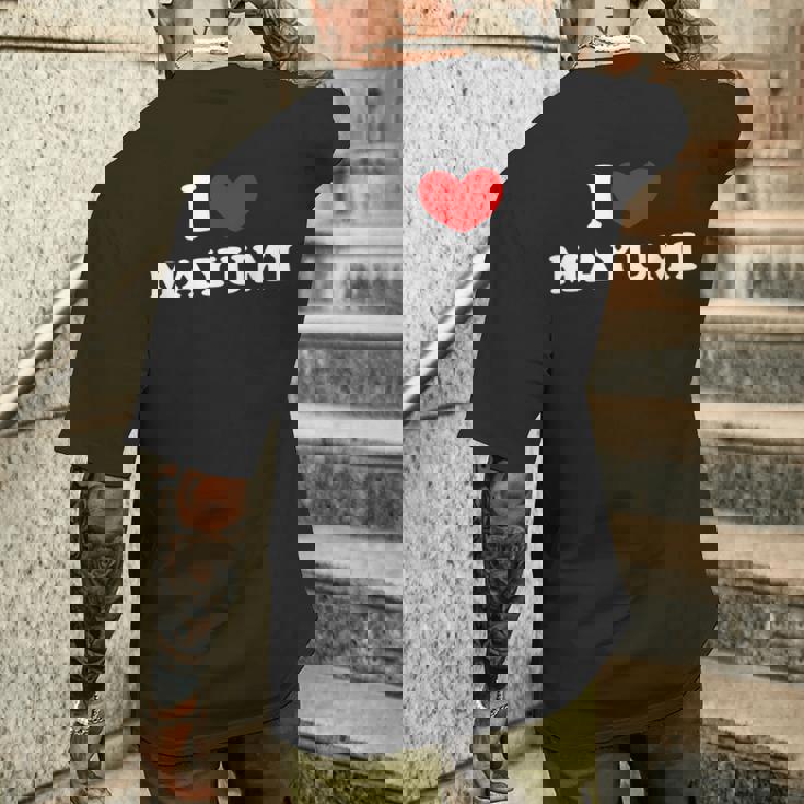 I Love Mayumi 私は愛する Mayumi メンズTシャツ バックプリント 彼への贈り物