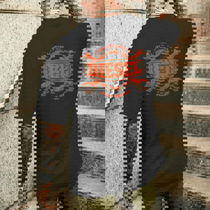 I Love Themell Of Diesel 車 メカニックオートサービスマン メンズTシャツ バックプリント 彼への贈り物