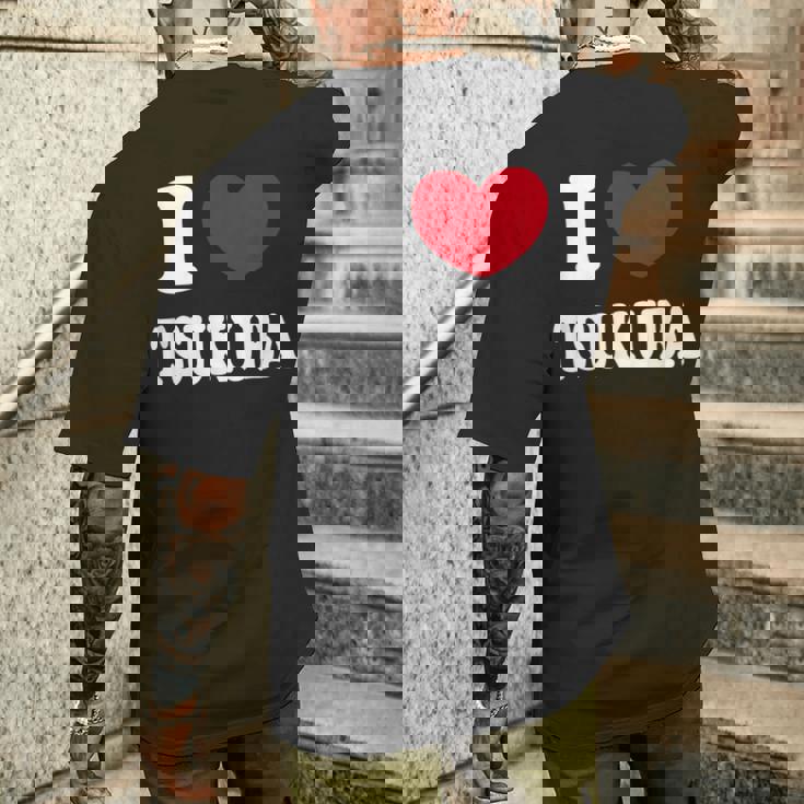 I Love Tsukuba アイラブつくば メンズTシャツ バックプリント 彼への贈り物