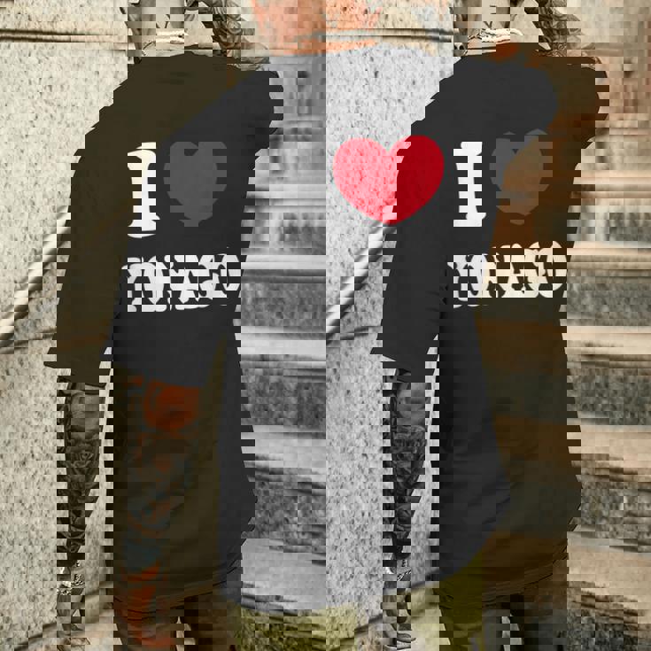 I Love Yonago アイラブ米子 メンズTシャツ バックプリント 彼への贈り物