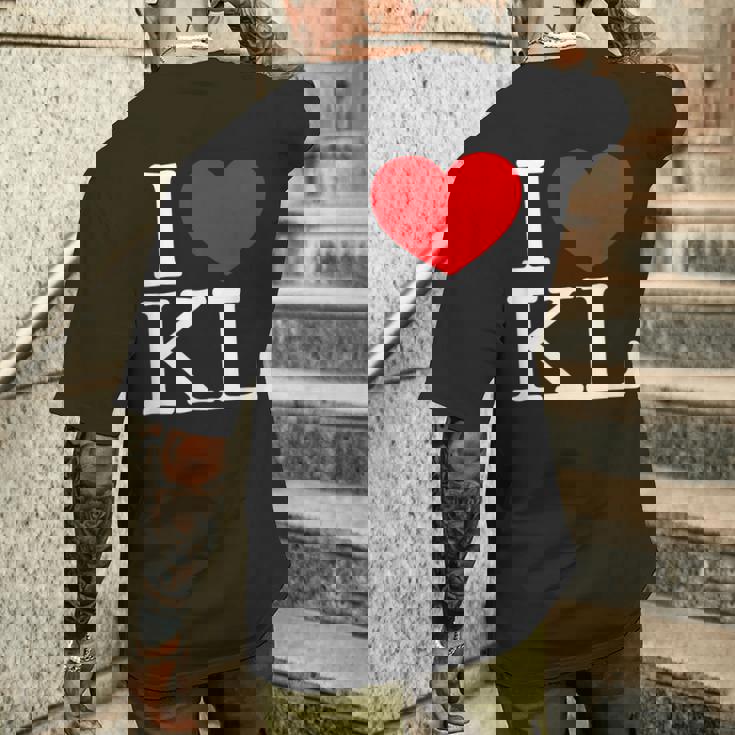I Love ハート Kl メンズTシャツ バックプリント 彼への贈り物