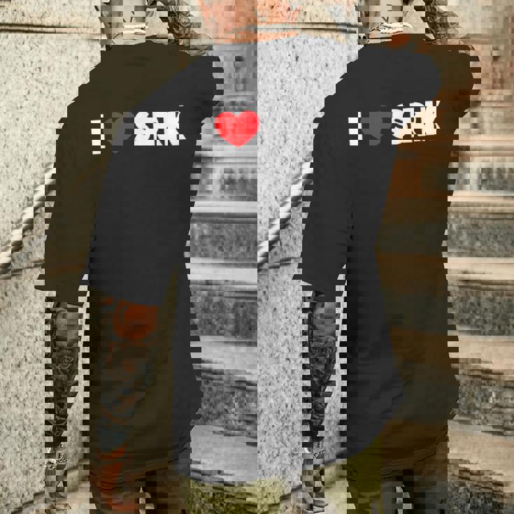 I Love ハートrk メンズTシャツ バックプリント 彼への贈り物