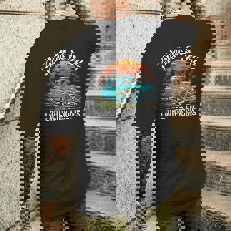 Lowrider Chicano Oldies カーデザイン クール クラシックカー メンズTシャツ バックプリント 彼への贈り物