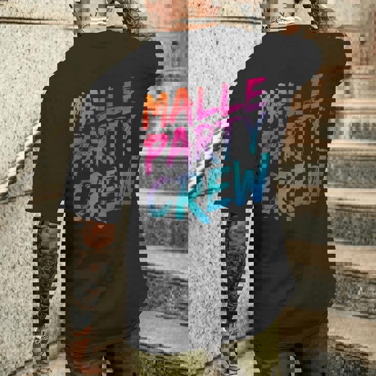 Malle Party Crew Groups Motif Mallorca Party Holiday T-Shirt mit Rückendruck Geschenke für Ihn