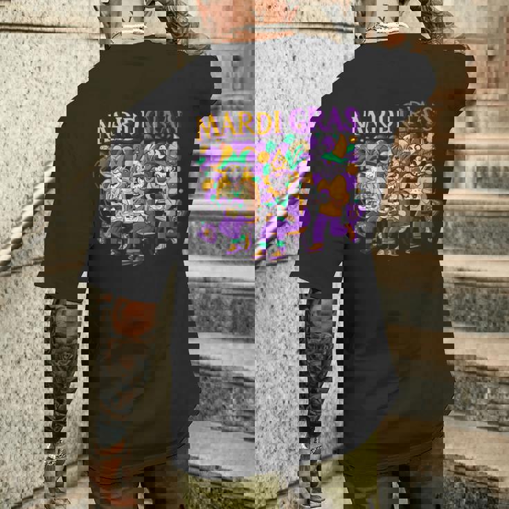 Mardi Gras ビデオゲームコントローラー シェア スチームフレンズ メンズTシャツ バックプリント 彼への贈り物