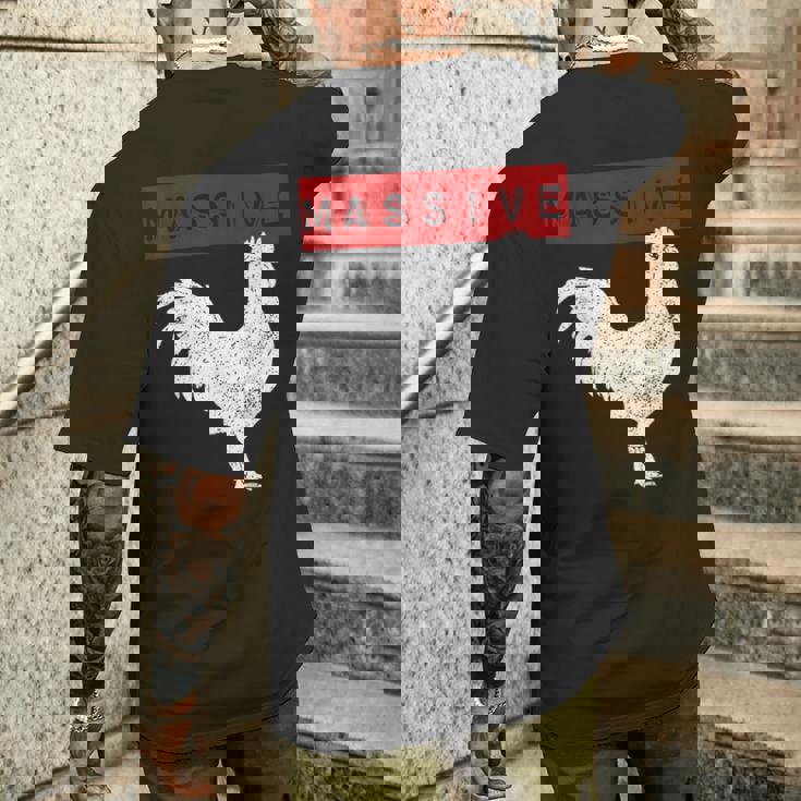 Massive Cock Big Dick Energy メンズTシャツ バックプリント 彼への贈り物