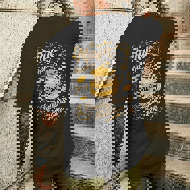 Mayo Makes Everything Better マヨネーズ メンズTシャツ バックプリント 彼への贈り物