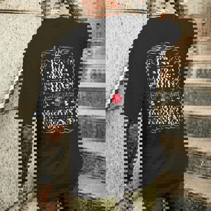 Meeraはits A Meera Thing You Wouldn't Understandと名付けます メンズTシャツ バックプリント 彼への贈り物