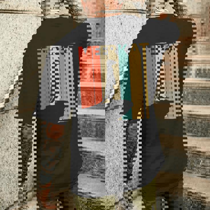 Meerkat ミーアキャット 動物 メンズTシャツ バックプリント 彼への贈り物