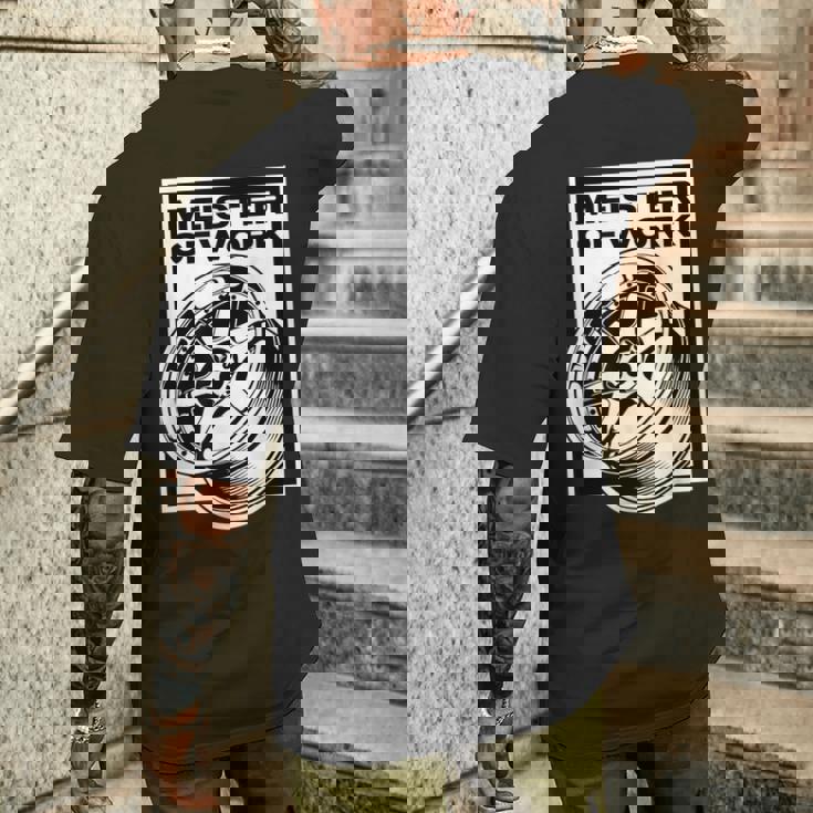 Meister Of Work 車用スタンスホイールのベストプロジェクト メンズTシャツ バックプリント 彼への贈り物