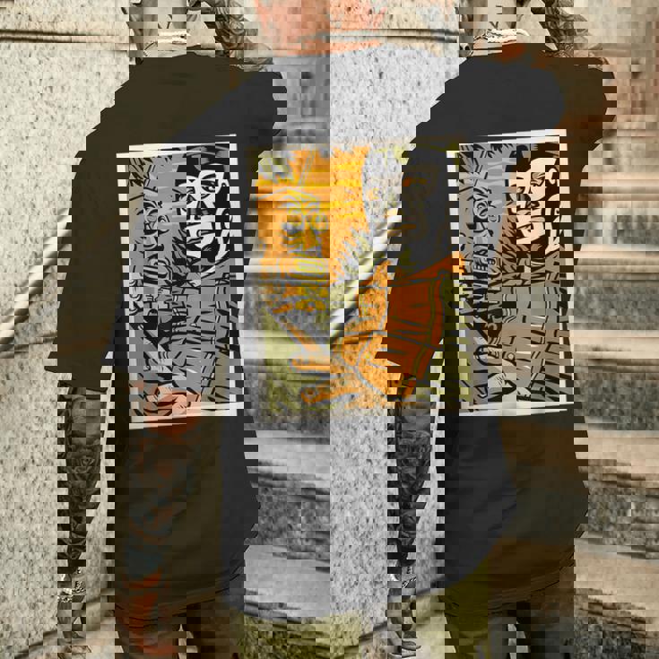 Mex-Art デーモンブルルチャリブレ メキシカンレスラーレジェンド メンズTシャツ バックプリント 彼への贈り物