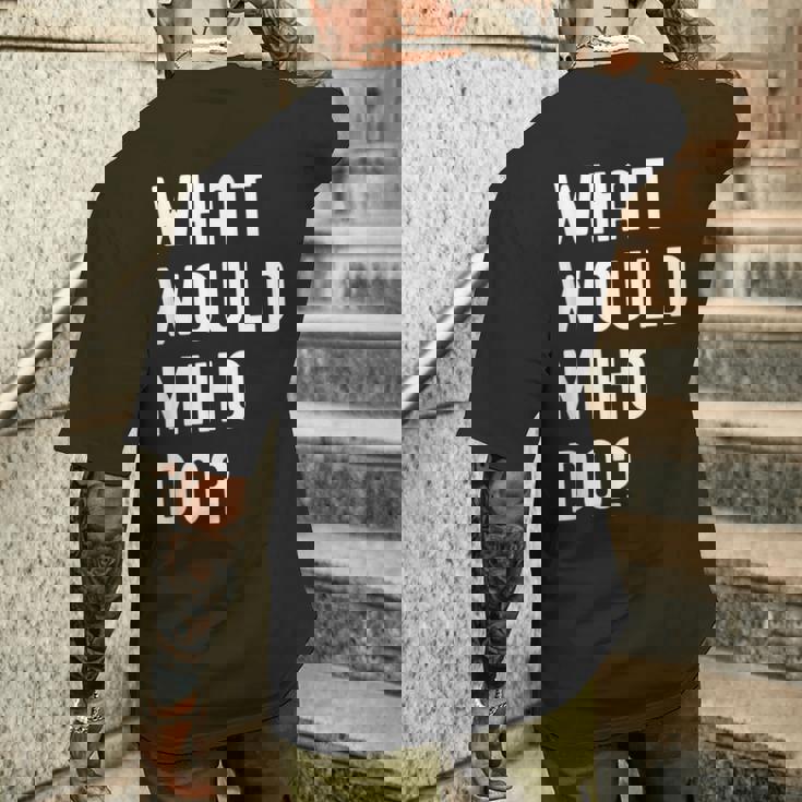 Miho ならどうするだろうか メンズTシャツ バックプリント 彼への贈り物