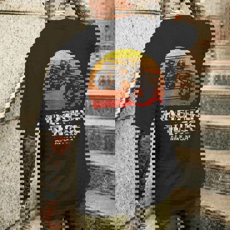 Monster Trucks Are My Jam シャツ モンスタートラック 面白い エンジン メンズTシャツ バックプリント 彼への贈り物