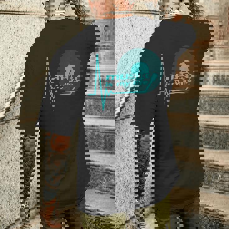 Music Is My Life Quote テクノハウス ダブ ステップ トランスハウス メンズTシャツ バックプリント 彼への贈り物