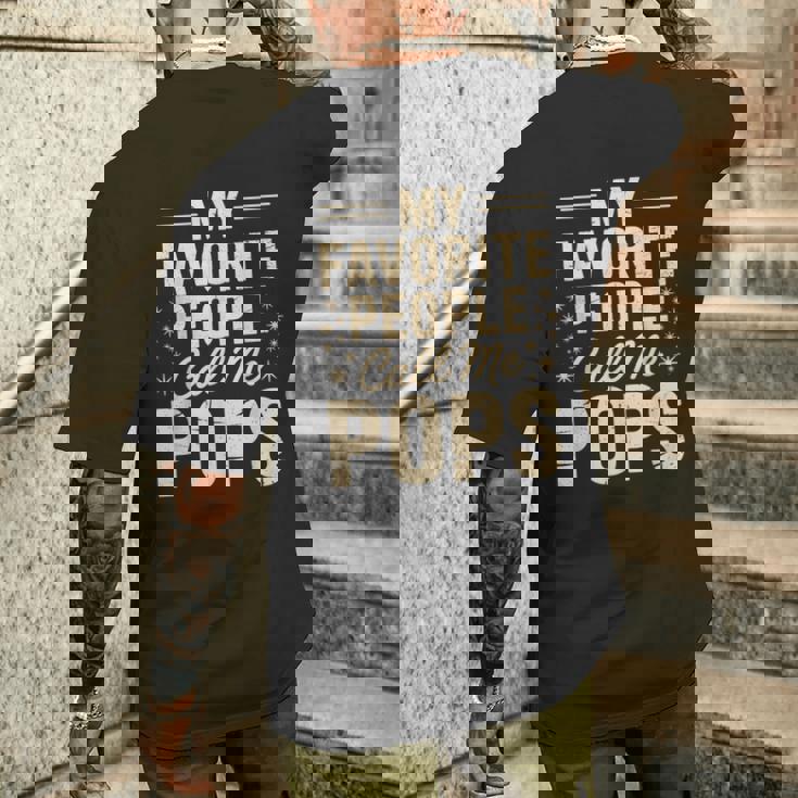 My Favorite People Call Me Pops Fathers Day メンズTシャツ バックプリント 彼への贈り物