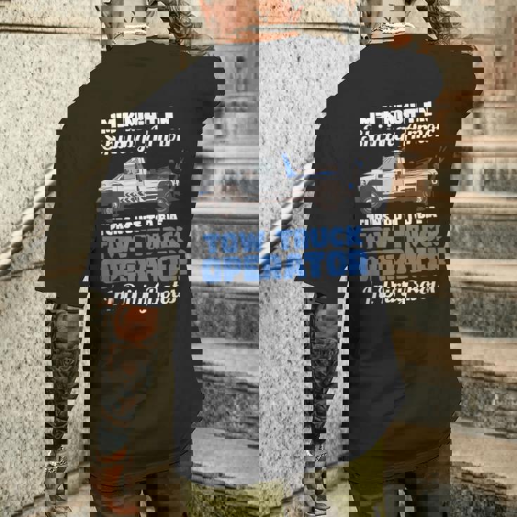 My Knight Inhining Armor 面白い引用句 レッカー車 オペレーター メンズTシャツ バックプリント 彼への贈り物