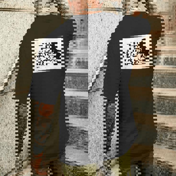 The Neko Face ザ・ネコ・フェイス『ノラネコさん』猫 ハチワレ パロディ ゆるくて かわいい 面白 イラスト メンズTシャツ バックプリント 彼への贈り物