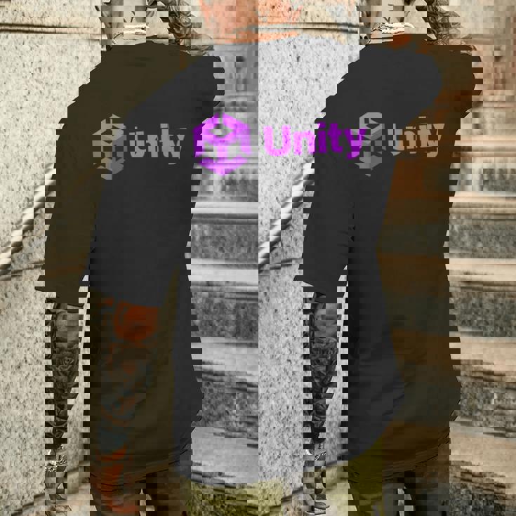 Nerdy Unity コンピュータープログラマー プログラム 数学 教師 オタク メンズTシャツ バックプリント 彼への贈り物