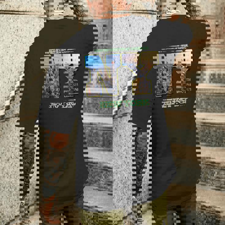 New York Citykyline Outfit I Love New York New York City メンズTシャツ バックプリント 彼への贈り物