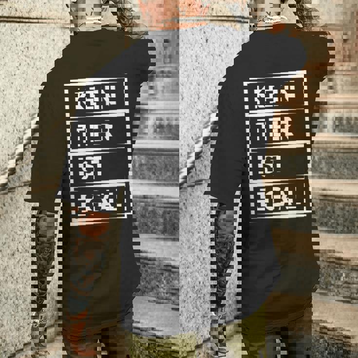 No Animal Is No Matter Animal Protection メンズTシャツ バックプリント 彼への贈り物