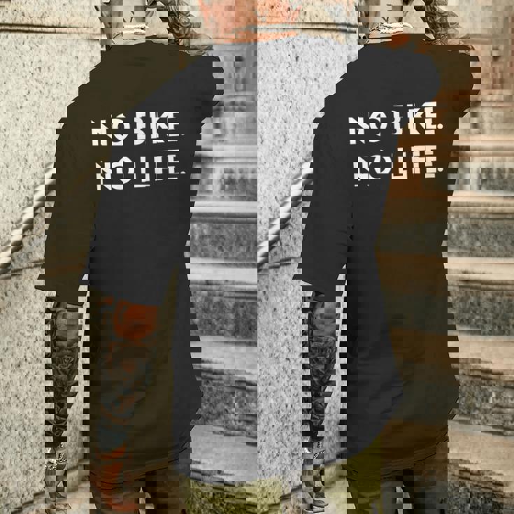 No Bike No Life オートバイギフト メンズTシャツ バックプリント 彼への贈り物