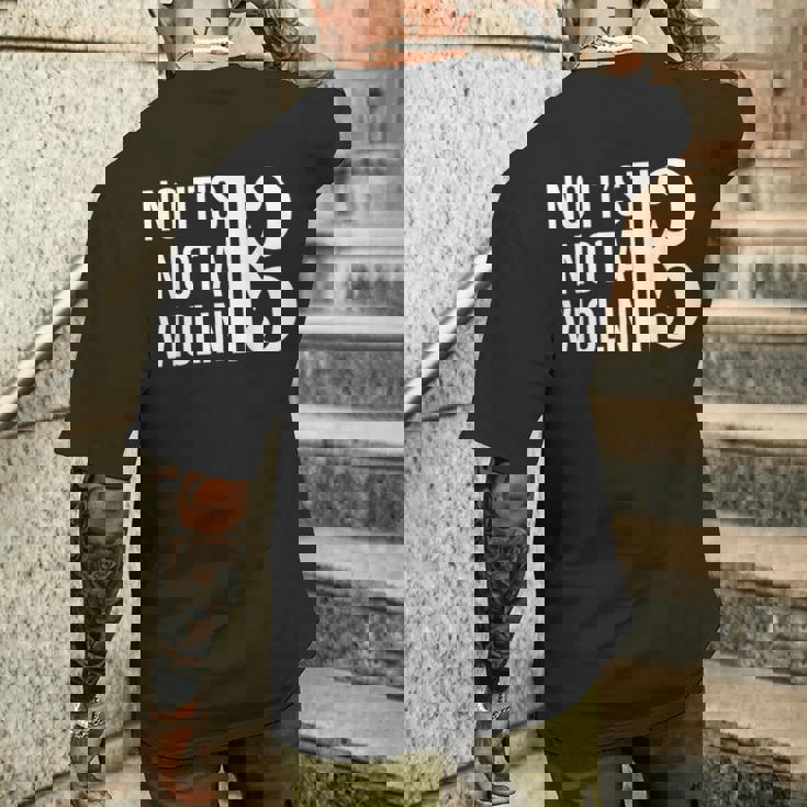 No It's Not Aiolin ヴィオラ アルト記号 ギフト ヴィオラ 恋人 プライド メンズTシャツ バックプリント 彼への贈り物