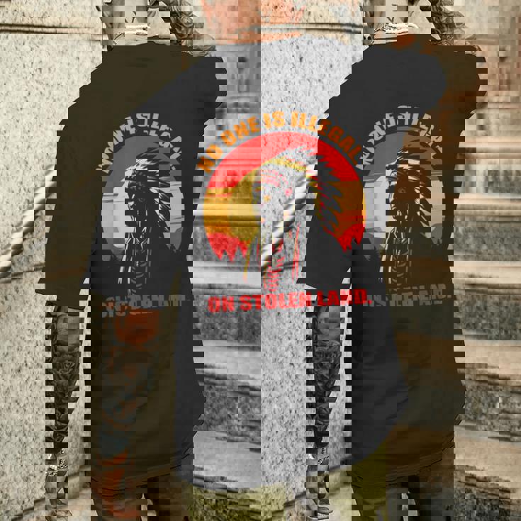 No One Is Illega、Ontolen Land、 メンズTシャツ バックプリント 彼への贈り物