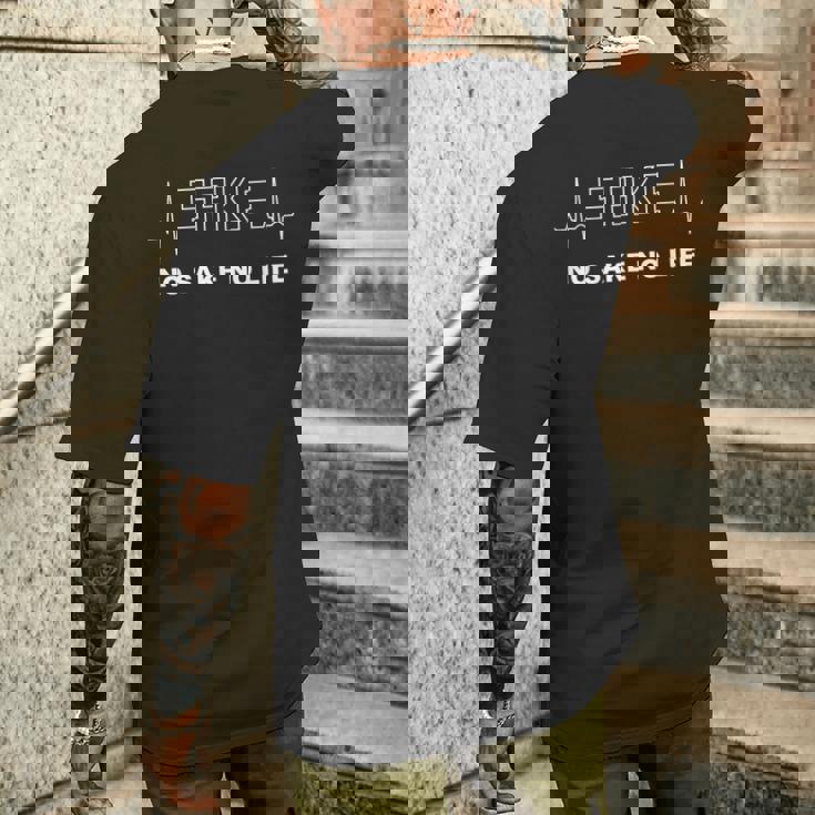 Noake No Life 酒なき人生なし！心拍で表現された日本酒愛好家へのギフト メンズTシャツ バックプリント 彼への贈り物