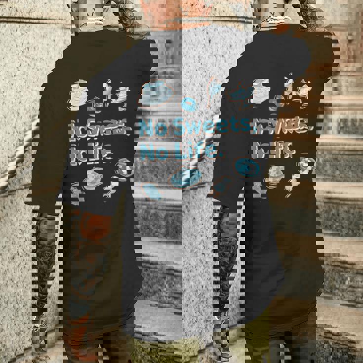 Noweetsno Life２ スイーツ 洋菓子 和菓子 別腹 カラフル かわいい メンズ レディース キッズ メンズTシャツ バックプリント 彼への贈り物