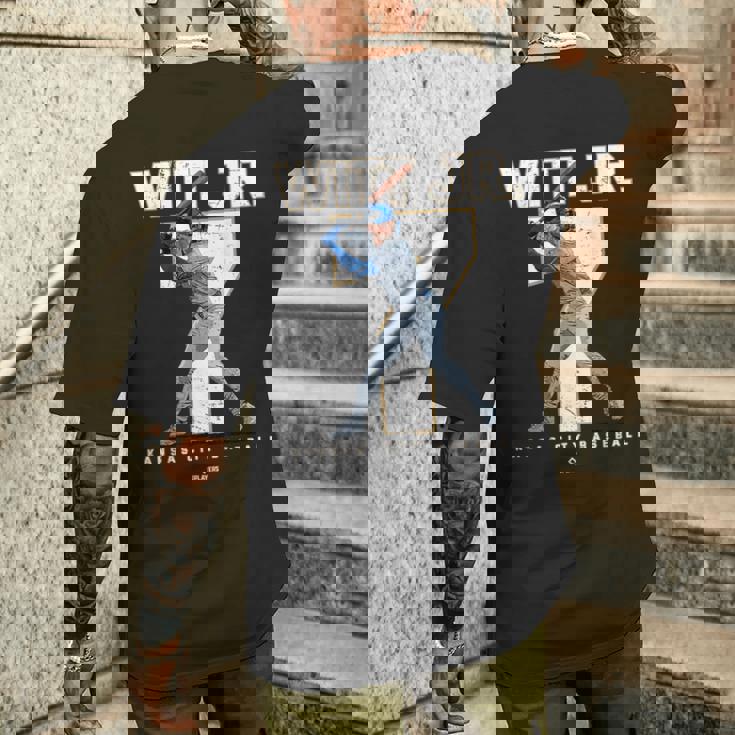 Number And Portrait Bobby Witt Jr Kansas City Mlbpa メンズTシャツ バックプリント 彼への贈り物