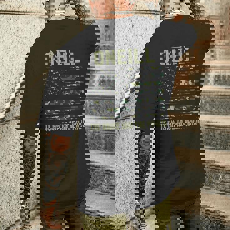 Oneill 姓 姓 迷彩 アメリカ国旗 メンズTシャツ バックプリント 彼への贈り物