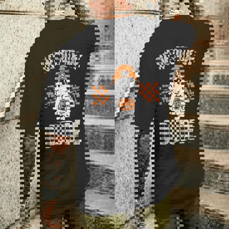 Onepooky Dude Ghost Dude ハロウィン メンズTシャツ バックプリント 彼への贈り物