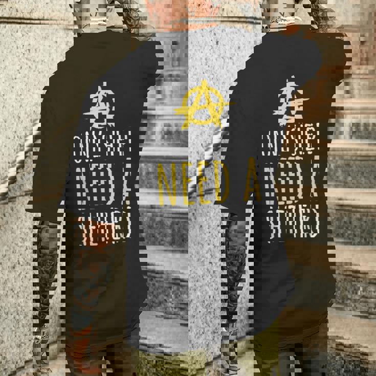 Onlyheep Need Ahepherd Anarchist シンボル アナキズムミーム メンズTシャツ バックプリント 彼への贈り物