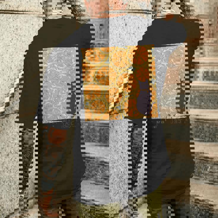 Orange Cat メンズTシャツ バックプリント 彼への贈り物