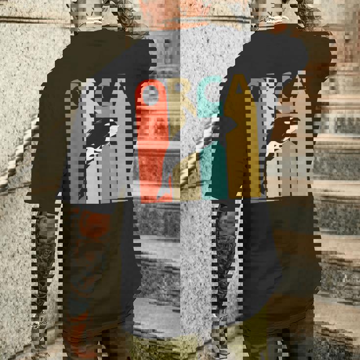 Orca シャチ 動物 メンズTシャツ バックプリント 彼への贈り物