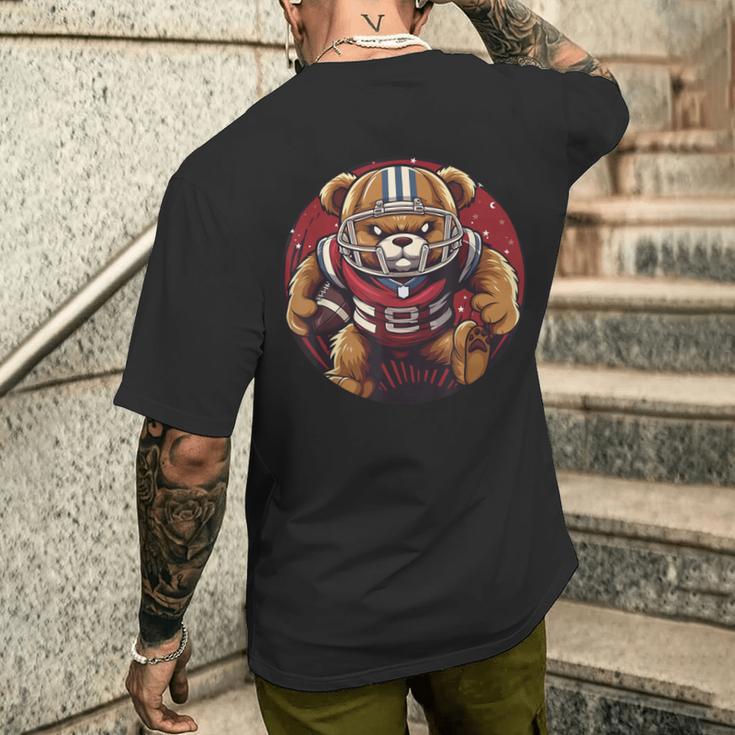 Ours En Peluche Amusant En Tenue De Football Américain T-shirt imprimé au dos Cadeaux pour lui