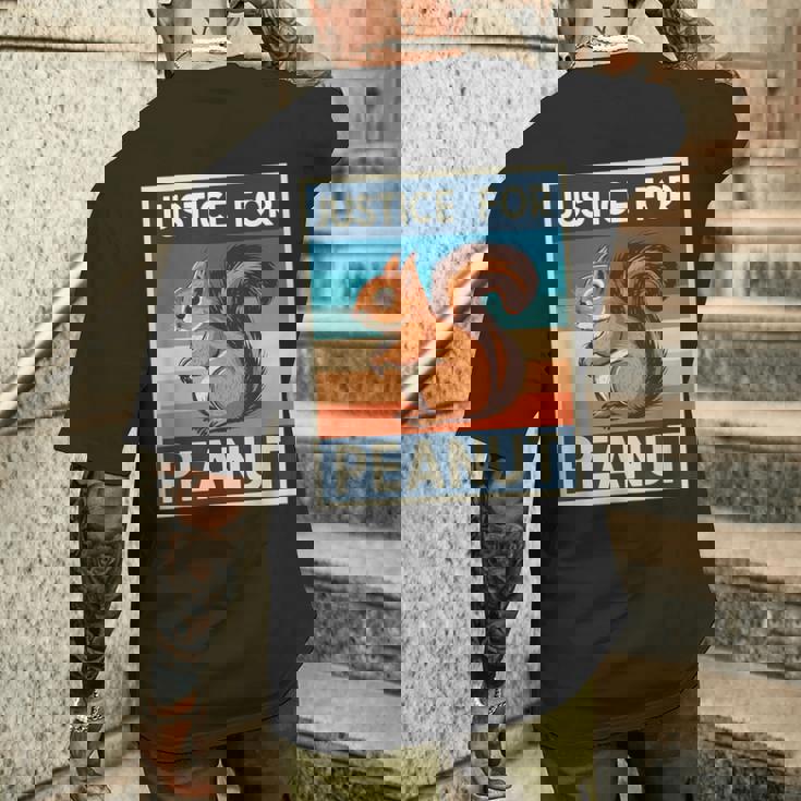 P'nut Pnutリスtシャツ ジャスティス ピーナッツザリス メンズTシャツ バックプリント 彼への贈り物